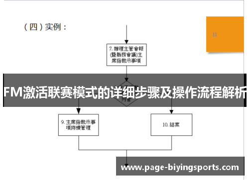 FM激活联赛模式的详细步骤及操作流程解析
