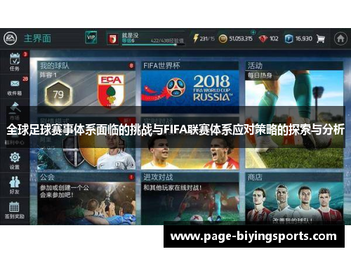 全球足球赛事体系面临的挑战与FIFA联赛体系应对策略的探索与分析