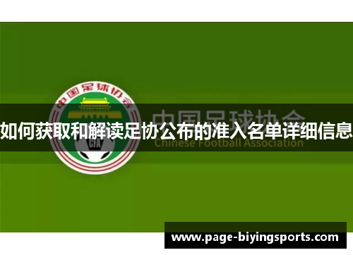如何获取和解读足协公布的准入名单详细信息