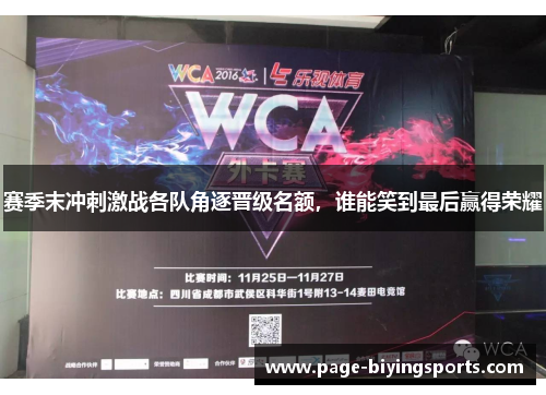 赛季末冲刺激战各队角逐晋级名额，谁能笑到最后赢得荣耀