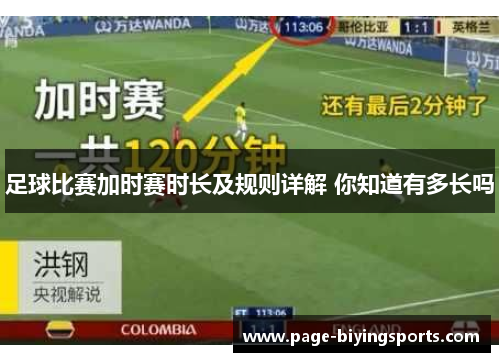 足球比赛加时赛时长及规则详解 你知道有多长吗